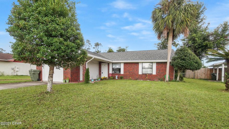 Charming home located in Lynn Haven ready for new owners. Home has had many updates and has been well cared for. Open space as soon as you walk in. Convenient kitchen with breakfast bar, brand new back splash, under cabinet lighting, & all appliances. Dining Room has built in shelving with lighting. Dedicated Laundry Room as you enter the home from the garage with storage and folding space. Many storage closets throughout the home. Entire backyard is fenced and features a large Florida Room. Washer & Dryer do convey with the home. Roof replaced in 2019, AC replaced in 2019.

Lighting in kitchen, dining and tv area is controlled by an app on the sellers phone. All can be transferred to new buyer, very Tech savvy!