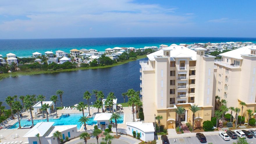 GREAT LOCATION: ROSEMARY BEACH, INLET BEACH, and  30A neighbor. TURN KEY: All new paint and carpet for a spacious (2,319 sq. ft.) 3 bedroom 3.5 bath luxury high-end condominium located in Carillon Beach - ''A Village by the Sea''. The Sunrise and Sunset twin condos are intimate 7-story, high-end condominiums that are centered on Lake Carillon to give you sweeping views of the lake, Carillon community, and Gulf of Mexico. Details include, but are not limited to: 10 ft. ceilings, stainless steel appliances, Wolf six burner stove, GE Monogram built in refrigerator/freezer, wine cooler (houses 46 bottles of your favorite wines), ice machine, large warming drawer, fireplace, steam shower in Master Bath, gas grill on the balcony and a resort- style pool with two in-ground hot tubs. 5 minutes from ROSEMARY BEACH. The exclusive community of Carillon Beach offers 3,900 feetof private, uncrowded beaches, three community pools (one on the Gulf) tennis courts, new playground, new basketball court, multiple greens for play, walking/bike paths. Easy access to Hwy 98, allows you to explore the nearby cities of Seaside, Destin or Panama City Beach, as well as, 17 minute access to the new international airport. This high-end condo comes furnished except for the coffee table.