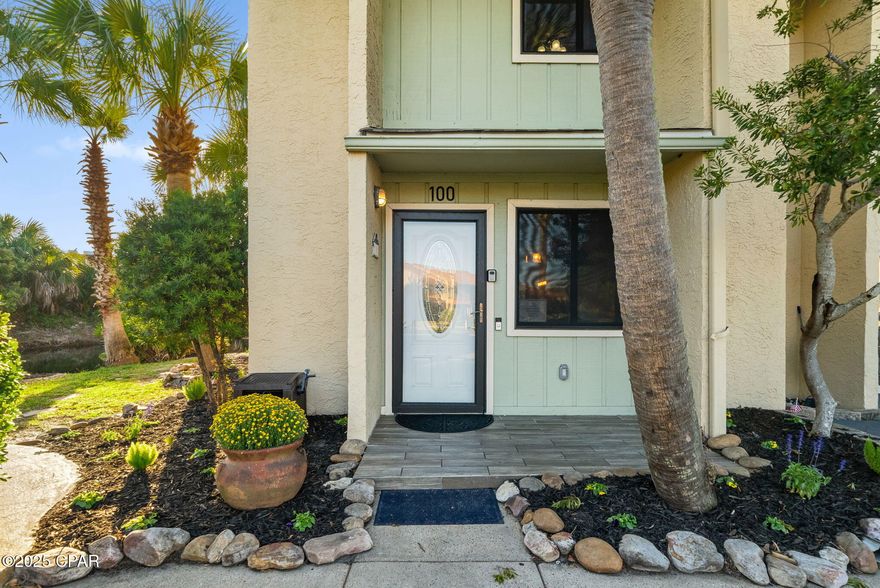 Back on the Market!  Welcome to your beach-lifestyle retreat at 100 Gulf Highlands Blvd, Panama City Beach!
Discover this beautifully renovated 3 bedroom, 3 bath townhome tucked within the desirable Gulf Highlands Beach Resort—a rare find that blends resort-style ambiance with ease of ownership. Just steps from the sand and surf of Gulf of Mexico's famed ''World's Most Beautiful Beaches,'' this home is truly a lifestyle investment.
Key Features & Highlights: Prime location: The closest townhouse in the complex to the beach walk-over—perfect for spontaneous sunset strolls or a relaxed day in the sun without ever needing your car. Recent upgrades include a new roof, a new A/C system, and a tankless water heater—major mechanicals are covered so you can focus on enjoying. The open-plan design puts the kitchen, dining and great room in seamless connection—ideal for both everyday living and entertaining. Full kitchen - Stainless steel appliances (including a gas range), granite countertops, wood cabinetry and a breakfast bar—perfect for whipping up brunch or hosting friends. Master suite with a view: The upstairs primary boasts an updated en-suite bath, walk-in closet, and a peaceful canal view out your back window—a tranquil contrast to the lively beach just steps away. Private laundry room, three full baths, and plenty of storage—designed for carefree living. 
HOA covers resort amenities + exterior upkeep, meaning you'll spend more time enjoying the sand and sun and less time worrying about maintenance.
Lifestyle & Investment Potential: Whether you're seeking a full-time residence, a vacation getaway, or a high-yield rental opportunity, this unit delivers. Its beach-adjacent positioning creates strong appeal for vacationers and downsizing owners alike. With the Gulf Highlands community's rec center, pool/spa, kayak launches and optional low-maintenance living, this property captures the essence of Panama City Beach living. 
Why This Home Stands Out:
Rare townhouse location: closest unit in the complex walking distance to the beach.  
Upgraded systems = peace of mind
Versatile layout (3 beds/3 baths) suits family, friends, investors. 
Fully furnished and rental ready.
Incredible value: exceptional entry point into one of the region's top resort communities. 
Come Experience It:  Picture yourself sipping morning coffee on the canal-facing patio, walking 30 seconds to the sand, then returning via your beach cart to freshen up in your modern master bath. This is beach life reimagined—where convenience, comfort and coastal charm converge.
Contact us today to schedule your private showing of this outstanding Panama City Beach opportunity.