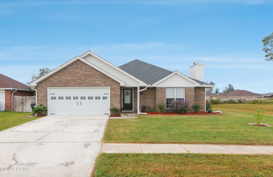 Unique discovery in the Heart of Lynn Haven , only about 20 minutes to Panama City Beach. The beautiful house is fenced in with a 70 x 120  lot but the other lot that comes with this home is declared Preservation which you can not build another house on, but have it to use for a garden or other activities, or a great entertainment area. Inside you are welcomed with an inverted Hip roof ceiling and an open living area.  For those 7 weeks of FL winter there is a Real Wood Fireplace and with lots of windows makes this home bright and cheery.

The Master Bedroom has tray ceilings and a large walk in closet. Granite Countertops and newer appliances. Located on a Quiet Cul-De-Sac in this friendly Bedroom community 25 minutes from Tyndall AFB.

See Survey of extra land in documents .77 acres tota