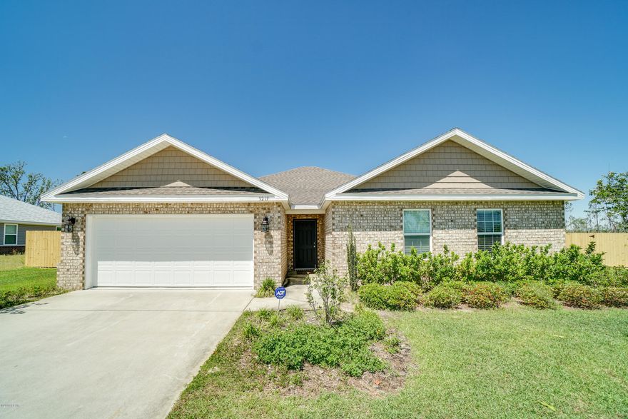 Denton floor plan in Magnolia Hills. No HOA fees in this phase of the neighborhood! This home was the Model for phase 3 and has many upgrades. The home has vinyl plank flooring throughout the main living areas, Kitchen features- granite countertops, new wood cabinets, and stainless appliances. The owners retreat is on one side of the home and features a huge master bedroom, private master bath features double sink vanity, garden tub, walk-in shower, and huge master closet. The 3 additional bedrooms and bathroom are on the opposite side of the house maximizing privacy. Interior features include window blinds, 9 ft ceilings, Moen faucets, Nest thermostat, and security system. Garage is heated and cooled since it was once the office for the model home. Fenced back yard with RV gate and shed, shallow well for irrigation system, on an approximately ½ acre corner lot.  

Magnolia Hills is centrally located near shopping, restaurants, and local attractions. Just a short drive to Tyndall Air Force Base, Navy Base and area beaches. 

Age, Square Footage, lot and room sizes approximate, if important please verify.