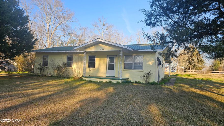 Cute, sunny, well-maintained block home on a nice corner lot in Noma (though technically Bonifay). HVAC (2021), 50-gallon water heater (~5 yrs. old), Orkin pest control twice/month, stainless range and microwave (2024), stainless fridge (about 5 yrs. old), stainless dishwasher, washer/dryer. LARGE master bedroom allows for cozy sitting room space, office, or den! Covered front porch (12'x6'), covered shed outside (15'x12'), metal roof, car port. Great starter home for a young family, couple, or single person. Call Right Now! to make an appt. to see this cute home!