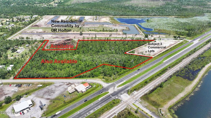 Outstanding corner across from the intermodal distribution center on Hwy 231 at the corner of Morningside Drive, NEW residential subdivision. Traffic County 27,500 AADT and growing! This is one of three parcels of equal size adjoining, totaling 600 feet and 4.1 acres available.  Owner has cleared, added fill to make the property shovel ready. County GIS shows elevation 55-60 feet above sea level.  Exactly 10 miles from intersection of Hwy 231 and Hwy 77 in a rapidly growing area just north of Hwy 231 6-LANE planned enhancement project.  Another 12.4 acres can be added to these outstanding sites on the fringe of new industrial development!