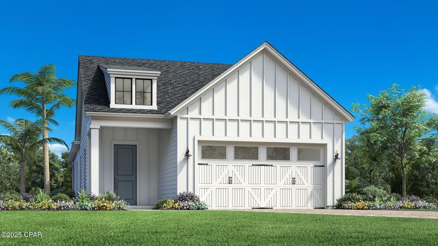 Welcome to this exquisite, luxury single-story home nestled in a prestigious gated community. With 3 spacious bedrooms and 2 beautifully appointed full baths, this residence combines style and comfort. The heart of the home is an spacious great room and gourmet kitchen featuring tile backsplash, pantry, elegant quartz countertops, and a large island, perfect for entertaining and everyday living.

The entire home boasts soaring 10' ceilings, creating an airy and open feel throughout. Luxury vinyl plank flooring through out and tile in bathrooms. Step outside to your backyard with covered patio with pavers an ideal retreat for relaxation or outdoor gatherings.

As part of an exclusive gated community, you'll have access to future resort-style amenities, including a resort style pool, clubhouse, fitness center, pickleball, tennis courts, playground and multi-purpose field—perfect for a vibrant, active lifestyle. Located just minutes to public beach access, Frank Brown Park, Northwest Florida Beaches International Airport, future FSU/TMH medical campus, Pier Park shopping, dining, and fun entertainment. This home offers the perfect blend of convenience, privacy, and elegance. Don't miss this rare opportunity to own a slice of paradise!