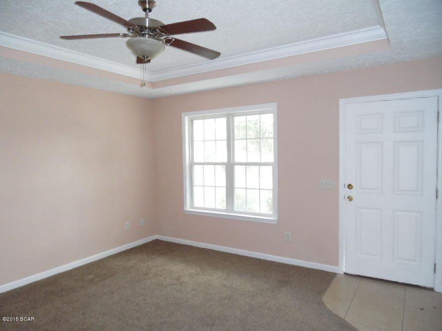 If you are looking for a home with a country feel but still close to town,  look no more.  This very nice 3 bed 2 bath home is freshly  painted with new carpet and ready for a young family..bring the dog. Interior features includes breakfast bar, separate dining area, ceiling fans throughout and a one car garage.  Vinyl siding for low maintenance and easy care. There is a front covered porch and a covered side patio for those cool evenings.