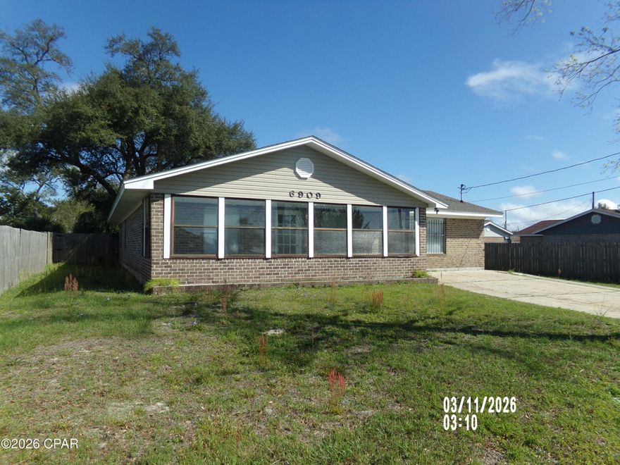 This 3/2 recently painted brick home is near TAFB, Schools, Shopping and dining. Large home with a Florida room and an adding living space. There is a 20.00 non-refundable fee to check your credit. You must have at least a 650 credit score to qualify. No section 8 available at this time. All measurements, sizes and zoning are approximate. Please verify if important.
