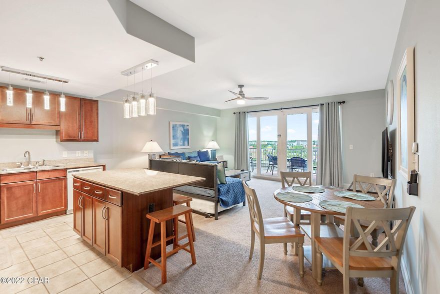 **Laketown Wharf at it's best** Rental ready 1bd, 2ba(w/bunk room) unit with great lake view located on the 4th floor with garage entry on the same level(so no need to wait for an elevator and just steps away from the beach). Fitness center and kiddie pool are on the same floor and putting green is one floor down. Laketown Wharf offers unparalleled amenities such as 5 pools, 52,000 square feet of lakefront boardwalk, fully equipped fitness center and mini golf, on site market/bistro and multiple on site dining options, covered garage parking, and conference room meeting spaces that can accommodate all types of functions. And if you want the ultimate in PCB entertainment you are less than a 10 minute drive to Pier Park! All info is approximate and should be verified by buyers if important