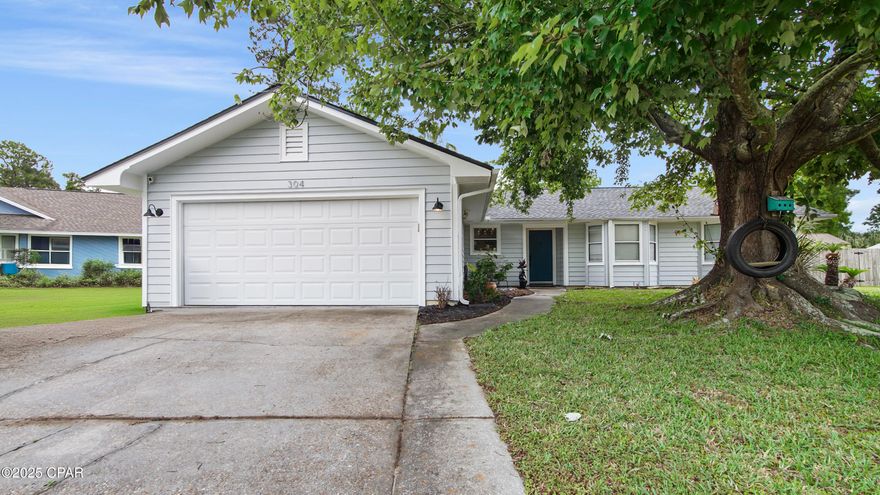 Welcome to your slice of paradise in Treasure Palms, one of Panama City Beach's most desirable neighborhoods—just minutes from the white sandy beaches and NSA Panama City. This move-in ready home offers the ideal blend of Florida comfort, style, and freedom, all with no HOA restrictions and major system upgrades already in place.

The freshly painted exterior invites you into a bright and welcoming interior featuring a spacious layout. The fireplace adds year-round charm to the living room, setting the tone for cozy evenings and relaxed everyday living. With three bedrooms and two baths, the home offers a flexible layout suited to a variety of living and lifestyle needs.

Step outside and enjoy your private backyard oasis, complete with a sparkling pool and fenced yard—perfect for lounging, entertaining, or weekend cookouts. The pool area has been thoughtfully maintained, making it ready for the season and beyond.

Significant improvements have already been completed, including a new roof installed in 2021, a new tankless water heater in 2024, and a new pool pump motor in 2025. The HVAC system and pool liner were both replaced in 2019, offering peace of mind and long-term value for the next owner.

Located near Panama City Beach's best shopping, dining, and entertainment, this home offers both convenience and a coveted coastal lifestyle.