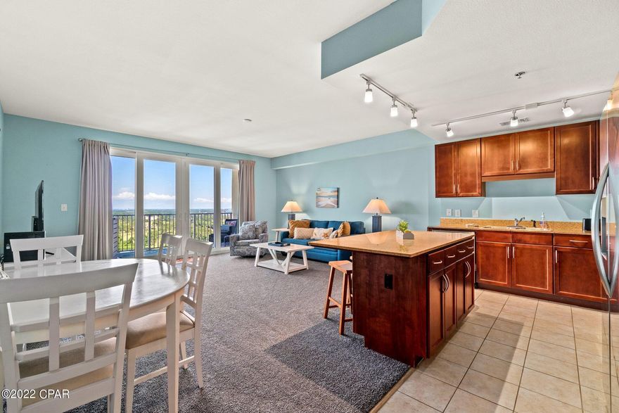 Spacious one bedroom plus private bunk room with barn door and 2 full baths, views over the private lake and the gulf! Sleeps up to 6. New stainless-steel appliances, HVAC replaced in 2021, new water heater, new carpet. Beautiful patio furniture with bar. Fully furnished and stocked, ready for rentals. This 18th floor has amazing views out the back and front. Laketown Wharf offers resort-style amenities including 5 pools (1 heated), boardwalk, nightly water show, restaurants, fitness center, event and conference center, and much more! Short walk to the beach, Pineapple Willys, Ripley's, Wonder Works, etc etc.