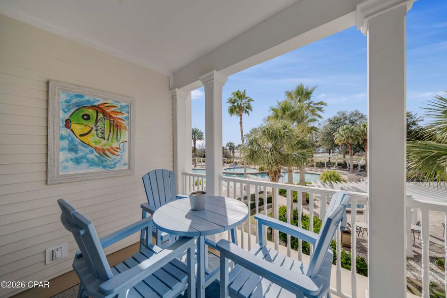 Wow - gorgeous from the moment you open the door!  Experience lagoon-front living in this stunning 2-bedroom, 2-bath coastal residence located in the highly desirable Bay Point community. Your condominium features a fully updated kitchen, new luxury vinyl plank flooring throughout, a brand-new HVAC system, open-concept layout, and elegant board-and-batten wood trim details. Step onto your private balcony—ideal for relaxing or entertaining—while taking in spectacular water views and unforgettable sunsets. Reflections at Bay Point offers breathtaking lagoon and St. Andrew's Bay views along with resort-style amenities including a lagoon pool, heated pool, hot tub, fire pits, outdoor grilling areas, and an owners' lounge.  Residents also enjoy access to Bay Points Nicklaus-designed golf course, Point South Marina, and waterfront dining just steps away.  Ideally located near St. Andrews State Park and the desirable east end, you can take advantage of opportunities for boating, fishing, shopping, dining, and all the attractions Panama City Beach has to offer. Whether you're searching for a primary residence, second home, or vacation rental opportunity, this property checks all the boxes. Schedule your private showing today!