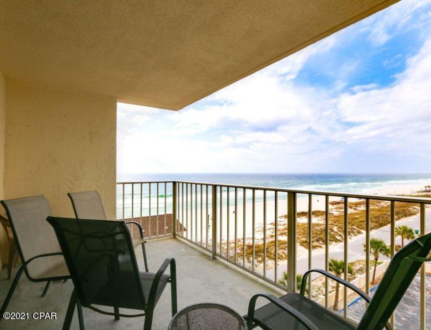 Watch the sunset from your private Gulffront balcony; let the waves sing you to sleep. This oversized 3bd/2ba Regency Towers 7th floor unit gives you the resort lifestyle you've been craving. Plus it's an outstanding vacation rental property w/ longtime loyal guests, a prime location in the heart of Panama City Bch's Thomas Dr. area (walking distance to St Andrews State Park and Schooners), and comes fully furnished, outfitted, & rental ready.  Both the master bedroom and familyroom overlook the Gulf of Mexico. Additionally, Regency Towers Resort boasts two saltwater Olympic-sixed pools, poolside Tiki Bar, hottub, kiddie pool, playground/picnic area, GATED ENTRY w/ 24hr security, gym, gameroom, and a host of other amenities. Best deal on a 3bd Gulffront condo in PCB! Don't let it get away!