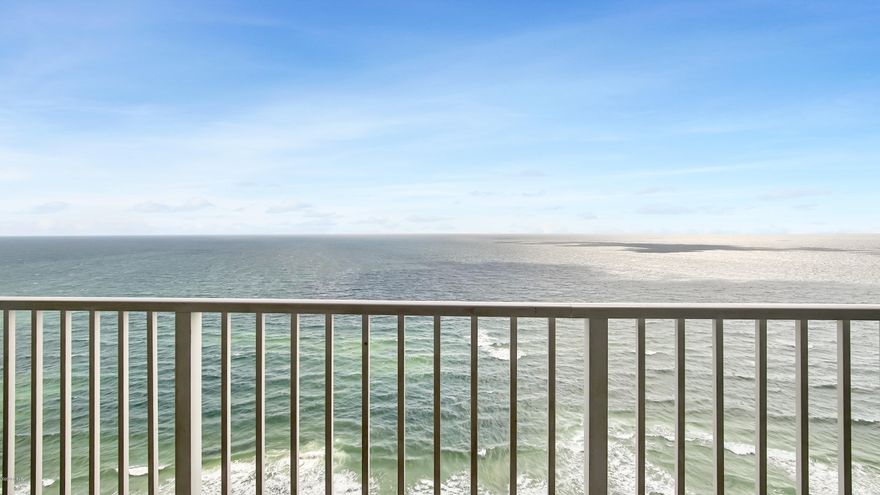 Much sought after Tidewater Condominium Type A unit! 1,593sf 2Br/2Ba.  Gorgeous views from this Gulf front unit that easily sleeps 10-12 people. The unit features a full kitchen with granite counter tops, breakfast bar, walk in pantry, a huge Master Bath with a huge garden tub and separate shower.  This can be your beach getaway, or use it as a vacation rental.  These units have fantastic vacation rental income!  Tidewater is walking distance to Pier Park, shopping, and dining. These large units don't last long so make your appointment today!