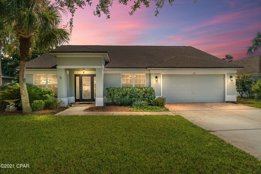 This home has held much love within it and has been treated with all of the care and respect a home deserves. Meticulous homeowners have re-done most everything from top to bottom, from a new (2021) roof, down to the hardware on the doors. New Quartz counters, life proof flooring, carpet, appliances, screened in porch, interior and exterior paint, and more, all within the last 2 years. The Freshly painted Master bath has separate walk- in closets! Plenty of room for family and friends. New sidewalks make for an easy walk or bike ride to grab groceries or stop for ice cream.  ½ mile straight shot to the beach. Easily access Frank Brown park, Hwy 79, and the new road. There couldn't be a better place to raise your family!

All measurements aprox., please verify if important.