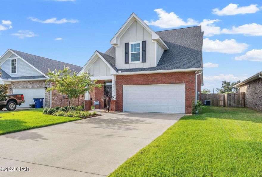 CURRENTLY UNDER CONTRACT W/ KICK OUT CLAUSE SELLER WILL CONSIDER BACK UP OFFERS. Brick Home Located in Sought after St Andrews Great Location! Short Term Rentals are allowed if desired! This one-of-a-kind custom brick residence blends timeless craftsmanship with modern allure. Positioned just moments away from the bay, its prime location invites you to explore Historic St. Andrews or indulge in the vibrant offerings of downtown Panama City, all within a leisurely bike ride or short stroll.
Step inside to discover an inviting open layout where the primary bedroom suite on the main floor offers a retreat of tranquility. The soaring ceilings adorned with luxury vinyl plank flooring create an atmosphere of spaciousness and elegance. Entertain with ease in the designer kitchen boasting a generous 18-foot quartz breakfast bar and prep island, large pantry thoughtfully designed for both hosting gatherings and intimate dining experiences. Downstairs Master bedroom Upstairs, three additional bedrooms await, each boasting ample closet space and access to an oversized shared bathroom. Outside, a haven of relaxation awaits in the lush backyard oasis. Take shelter under the metal roof-topped pergola, basking in the gentle breeze, or soak up the sun on the expansive 400-square-foot Trek deck overlooking the semi-inground pool. Embrace outdoor living at its finest as you enjoy friendly games of bocce or unwind in a hammock amidst the verdant greenery. Whether you seek moments of serenity or lively entertainment, this residence offers the perfect blend of comfort and convenience for your lifestyle needs.