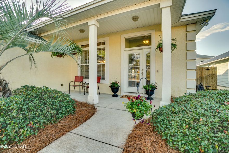 Looking for the BEST PRICED 3 bedroom home on the beach? Look no further. This 3 bedroom, 2 bath home is conveniently located near Navy Base and has easy access to Front Beach Rd and Panama City Beach Parkway. The exterior features a 2 car garage, sprinkler system on well, a private back yard, and a great covered patio for outdoor entertaining and relaxation. The interior of the home offers a split bedroom, with a formal living and dining area as well as a large family room with a great open floor plan. The laundry room is large and offers plenty of space for extra storage. The kitchen has a nice breakfast bar, plenty of cabinet and counter space, and room to get around without bumping into people. The master bedroom is large with a great en suite bath that features a whirlpool tub that is perfect for those who like to unwind in a hot tub after a long day, as well as double vanities, a large walk in shower, and his and hers walk in closets. Both additional bedrooms are good size rooms with plenty of space for all types of furniture. Call your Realtor TODAY to see this great home before its too late.