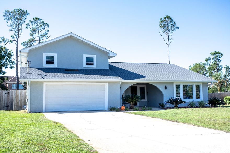 This beautiful, completely renovated 4 bedroom, 3 bath two-story home has been very well done. This home is located on the canal that takes you to the bay via Robinson Bayou. The home includes a covered dock with a boat lift and a newly updated pool. The design offers a fantastic layout with a formal and family living area. The completely renovated kitchen boasts Granite countertops, a double oven, and is open to the family room with a wood burning fireplace and a wet-bar. There is an office and a bedroom/bathroom downstairs along with a laundry room as you enter from the two-car garage. The upstairs has a nice master bedroom that opens to a balcony overlooking the backyard. There are two additional bedrooms upstairs that share a bathroom. The home has had many improvements including but not limited to: a new roof, irrigation on a new well pump, new filters, pumps and coating on the pool. Wood look porcelain tile and new carpet. New windows. New Paint inside and out. There is a shed outside. 30 amp rv hook up. Certain furniture may be negotiable. Fridge in kitchen and bar area stay with the home. Make this centrally located home yours today!