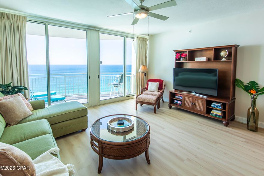 Experience coastal living at its finest in this beautifully positioned 20th-floor, two-bedroom, two-bath condo overlooking the emerald green and deep blue waters of the Gulf. Breathtaking sunset views from this elevated retreat create the perfect setting for relaxation and escape. The spacious layout offers both comfort and privacy, making it well suited as a primary residence, vacation home, or income-producing rental property.
Residents and guests enjoy access to two resort-style pools, poolside dining at Paparazzi Pizza, and a fully equipped fitness center complete with a steam room, providing the convenience of luxury amenities right at your doorstep. Located in the heart of Panama City Beach, this condo is just minutes from Pier Park, offering shopping, dining, and entertainment, including the newly opened Dolly Parton's Pirates Voyage dinner show. The new McGuire's Irish Pub is just down the street, and Topgolf and other popular attractions are nearby, placing you in the center of everything while still enjoying the tranquility of Gulf-front living.
This property combines spectacular views, sought-after amenities, and an unbeatable location to deliver the ultimate beach lifestyle. Aqua is in compliance with current milestone inspection requirements, and the inspection has been completed and approved, offering added confidence for owners and buyers alike.