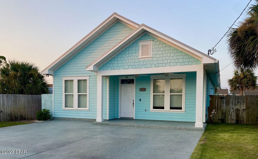 CURRENTLY UNDER CONTRACT, SELLER WILL CONSIDER BACKUP OFFERS.
3BR-2BA Craftsman Style 1-Story home 3 Blocks from the Gulf of Mexico Beach Access #9. Less than 1/2 mile to Lagoon & Public Boat Ramp which leads to Gulf Access NO HOA Fees * NO Rental Restrictions! * No Flood Zone * Golf Cart Friendly Neighborhood Featuring * Metal Roof * Vinyl Eaves * 9' smooth finish Ceilings * Granite counter tops with bottom mount sinks in kitchen and baths * Engineered wood floors in LR, DR, Kitchen, Hallway, Laundry * Stainless Steel Appliances * Hardie Board Siding * Craftsman style plywood cabinets with slow close hinges * Vinyl high energy efficient windows * Crown molding * Tile walk-in shower with seat and glass door * Covered rear patio with bead board ceiling * Covered Front porch with bead board ceiling & fans * Treated driveway with parking for 6 vehicles * Fully Fenced * Sprinkler system on a well * 10 x 16 Tuff Shed