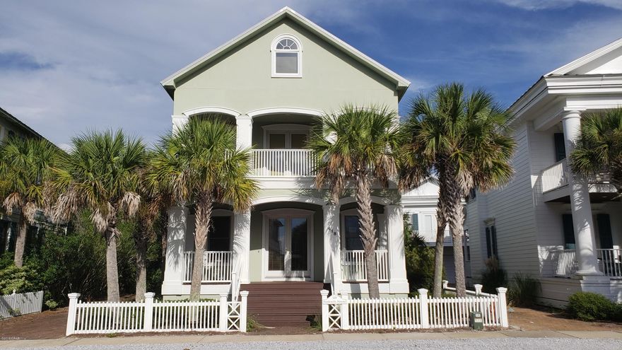 ''Sandcastle Dreams'' @ Carillon Beach. 8 homes from beach access, 4000 ft of white sandy shores! Lot deep enough for a Carriage House, pool, garage or all 3! Wonderful 5/3.5, 3148 sq ft home, 2nd home, or seasonal rental. Newer renovations/updates include 3 floors of hardwood flooring, interior/exterior paint, both A/C units. Washer & dryer included in sale. Gated community, no hwys to cross means no worries for mom & dad. Walk left to beach or walk right to Downtown Carillon which features a touch of nostalgia, specialty boutiques & restaurants. Great amenities: 3 pools (one Gulf front), tennis courts, basketball court, play ground, park. Summer fun includes concerts on the grass, 12 acre recreational lake, fishing, kayaking bicycling, and planned activities. 5% buyer's premium applies.