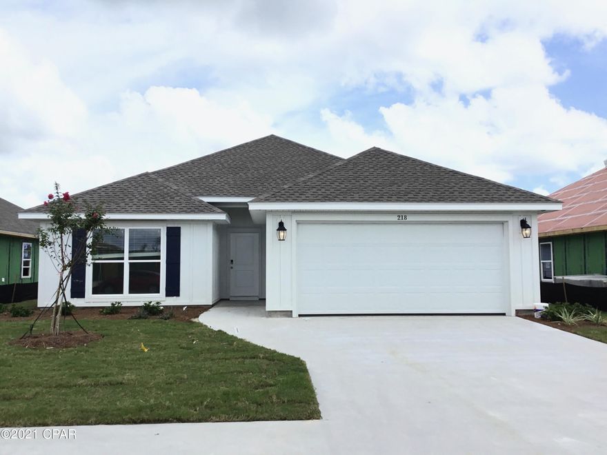 New construction by Truland Homes in the highly desirable Callaway Area! With 4 Bedrooms, 3 Baths, this Rushmore open floor plan home is a must-see, with a stunning interior featuring 10' high ceilings in the main living areas and a 9' tray ceiling in the master suite. Luxury Vinyl Plank floors, granite countertops, and so much more are found throughout the home. The exterior boasts of Hardi Board on all four sides, Tankless Gas Water Heater, and a completely landscaped yard with a sprinkler system. Offering added innovative technology and convenience, this home is equipped with a SMART Things hub, a Ring security doorbell, a Samsung tablet, and a Nest energy-efficient thermostat. Conveniently located to shopping, recreational parks, schools, and Tyndall Air Force Base.