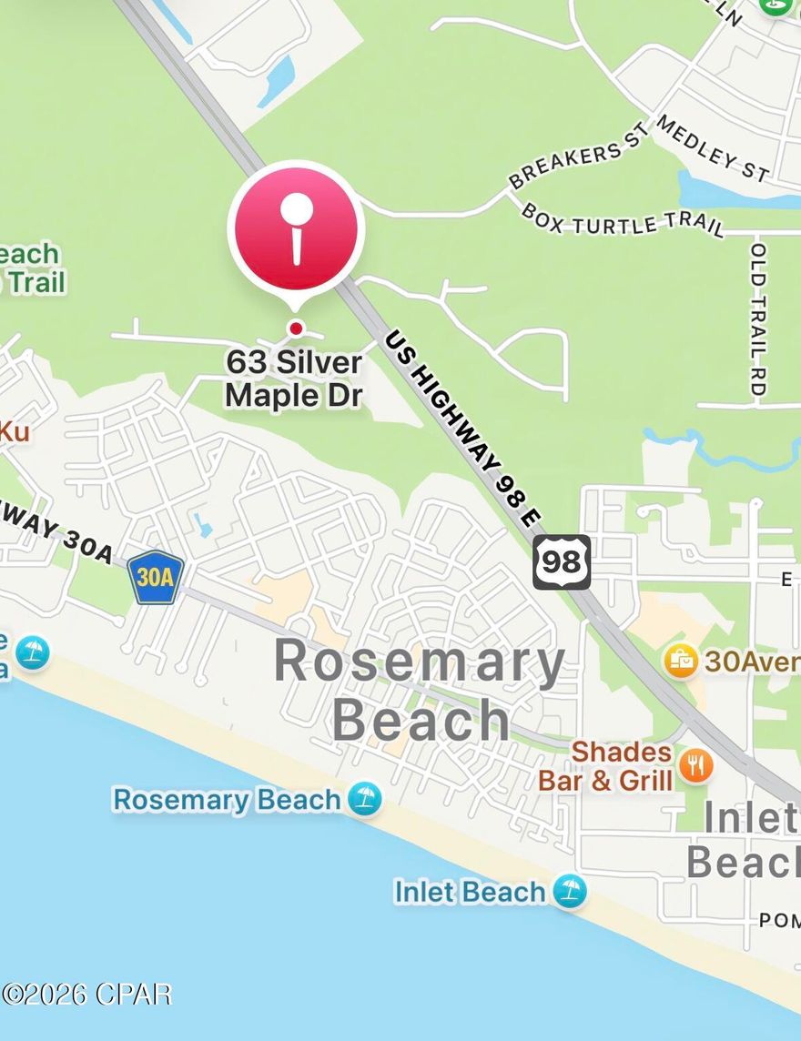 Rare opportunity to build on one of the largest homesites in Treetop, a gated Inlet Beach community with a pool, strong short-term rental presence and deeded beach acsess.This approximately 0.28-acre lot offers exceptional space, privacy, and flexibility—ideal for a custom home or income-producing vacation rental. Perfectly situated between Rosemary Beach, Alys Beach, and Seacrest Beach, with convenient access to Highway 98, dining, shopping, and 30A. Oversized lots in established gated rental-friendly communities are increasingly rare. Agent is seller. Survey not available. Buyer must verify all measurements.