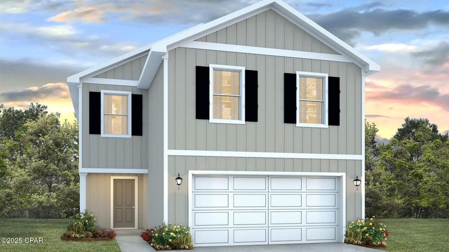 Welcome to the Aisle, a new home floor plan at Titus Park in Panama City, Florida. The Aisle is our only two-story floor plan available currently at Titus Park, featuring a spacious open kitchen and living room design on the bottom floor, and a thoughtfully laid out upstairs that feels large and cozy. The Aisle floor plan is a spacious 4-bedroom, 2.5 bathroom, with 1,960 square feet and includes a two-car garage. On the outside you will notice vinyl siding and a concrete walkway to the front door, which is covered by the second level. On the rear of the home, there are two backdoors covered by an awning with a concrete pad with room to sit on your back patio and enjoy the beautiful sunsets of Panama City.

As you enter this home, you will think of endless possibilities for laying out your home with an open kitchen, living room, and dining area all in one that encompasses the entire first story of the home. The two-car garage leads right into the other side of the kitchen and dining area to the back door.

In the upstairs bathrooms and kitchen, you will see beautiful granite countertops with undermount sinks, EVP flooring throughout the main areas, and soft, comfortable carpet in the bedrooms and stairs. Stainless-steel appliances including a dishwasher, microwave, and stove are included in these homes, as well as a Smart Home technology like all homes in Titus Park.

Our Titus Park community features underground utilities making it less susceptible to damage from severe weather leading to fewer outages and more reliable service. Residents of Titus Park can enjoy exclusive access to the newly built amenity center with a pool, BBQ pits and lounge chairs!

To learn more about this home and the other beautiful homes at Titus Park, stop by our model home or schedule a tour with us today, you won't be disappointed!