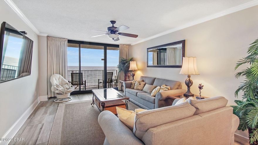 Great Investment!!! This condo has been booked all year and into next year.... This condo has been totally Remodeled, new appliances, upgraded kitchen, new master bathroom, new paint, Silstone Counter tops, Wood look Tile Flooring, 2 Owner closets, fantastic location with fantastic views. ready for rental, second home or primary residence. This conveniently located resort complex is very family oriented, a gated community with on-site security, located on 1,500 ft. of beach front sugar white sand on the World's Most Beautiful Beach, has 3 gulf-front pools (1 seasonally heated), lighted tennis courts, shuffleboard, swing sets on the beach, outdoor grills, fitness room, Arcade, computer/printer in lobby of C building, snack and souvenir