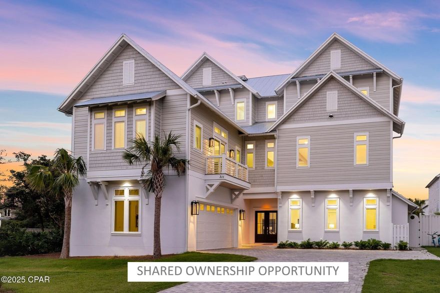 Co-own your slice of paradise with Grand Escapes - without the responsibility of full-time ownership! This unique opportunity offers 16 fractional co-ownership shares (1/16th each) currently available in a spectacular 8BR, 8BA (+2 half-baths) coastal retreat, just steps from Rosemary Beach and Inlet Beach access. Boasting 6,274 sq ft of luxury living, enjoy a 50-ft heated pool and spa, outdoor kitchen, spacious 2-car garage, and stunning Gulf views. No recordable deed will transfer with the purchase of the Grand Escapes Collection I, LLC fractional share. An interest in a corporate entity will be provided by the owner of the real property. THIS IS A CO-OWNERSHIP HOME BY GE Inlet Beach Holdings, LLC (legal titleholder) AS THE LEGAL RECORD TITLE OWNER. Experience this exceptional home in person - reach out for a showing and discover how co-ownership makes it possible.