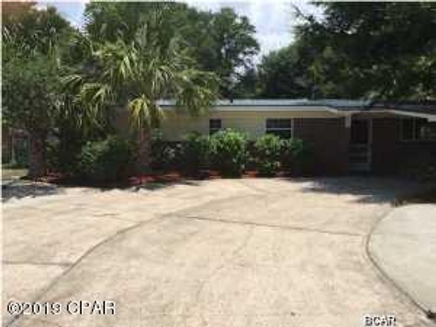 Back on market, probate estate is now able to sell.  Heavy damage from Hurricane Michael.  House will need complete renovation and is not in livable condition.  home is brick and has a pool.  Must be cash sale and ideal for investor.  Seller is firm on price.