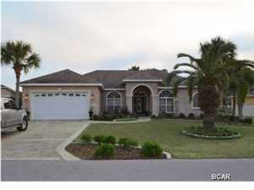 This New Listing in The Glades subdivision is nestled perfectly along hole #12 of the 27 holes on Hombre Golf Course. This 3 bedroom split designed home has 3 full baths, a separate office, fenced backyard, and a 2 car garage with a golf cart entry door. This home features an open floor plan, eat-in kitchen, and a formal dining area. You will fall in love with the screen enclosed lanai overlooking the golf course with an inground swimming pool and two covered areas which makes it perfect for entertaining. The master bathroom features heated marble floors, jetted tub, separate marble shower, dual vanities, and dual closets with a walk in closet. Be sure to check out the pictures of this awesome home and make an appointment today for a private viewing. Hombre Golf Club hosts the PGA