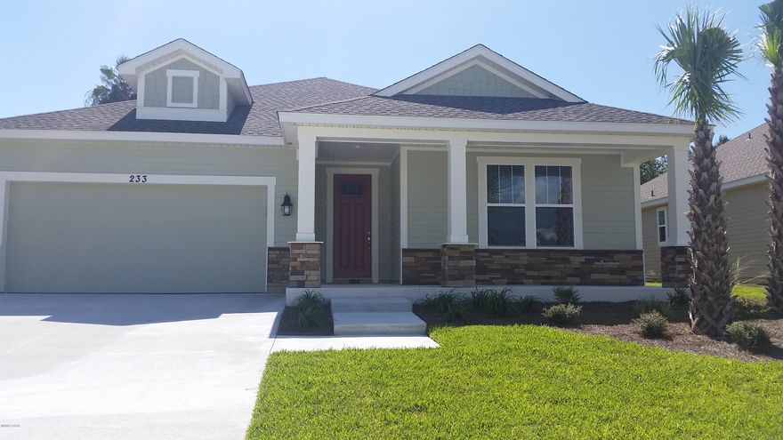 This home has a Mako Floor Plan with a Craftsman 2 Elevation. A Samuel Taylor built home includes standard features such as designer carpet in main areas and bedrooms, 8 ft. 2 panel craftsman interior door package, brushed nickel fixtures and faucets throughout, insulated (R19) interior common walls and insulated (R38) ceilings, and durable Sherwin Williams premium interior wall paint. Kitchen features stainless steel appliance package (range, dishwasher, & microwave) and over-sized 36'' wood cabinetry with crown molding, and granite counter tops. Full bathrooms include raised vanity heights, large tile flooring in bathrooms and laundry rooms, 2 x 6 Exterior Wall Construction, and hurricane tie down rod anchor system. Exterior of home includes coastal and craftsman architecture, spacious 2 car garage, architectural roof shingles with an extended warranty, low maintenance aluminum fascia and vinyl soffits, termite treated foundation, Hardi-Plank siding with an extended warranty, and durable Sherwin Williams Loxon exterior paint. All new construction homes are backed by a 2-10 Home Buyers Warranty. Your HOA dues includes lawn maintenance for the home. The Whisper Dunes subdivision includes sidewalks, curb & gutter, a beautiful community pool and pool cabana. Whisper Dunes is a golf cart friendly community and you are within a short driving distance to our beautiful beaches, Pier Park shopping, NW FL Beaches International Airport, and the beautiful 30A South Walton area. Choose your lot, floor plan & elevation, choose your design options, and pick your paint colors! All measurements and sizes are approximate, please measure for accuracy and verify all sizes.
This home features level 3 cabinets, 3 piece crown molding in main areas, and READY TO MOVE IN TODAY!!