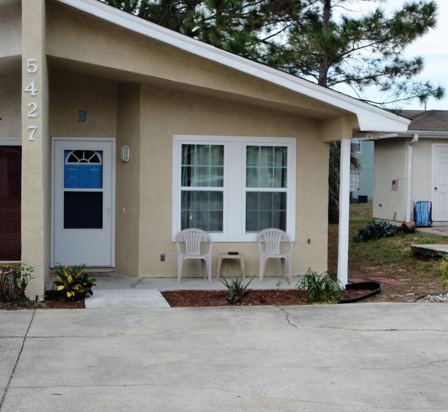 Very Cute and updated ready for you to move in. If you love the beach and lagoon, this home is in between both.  Enjoy the beach and fishing from this wonderful golf cart ride location. You can enjoy full time living or use as a rental.  Updates included NEWER roof in 2016, refrigerator with ice maker 2015, toilet 2015, screen front door 2015, ceiling fan in bedroom 2015, closet doors and space solution in hall 2015. Also, NEWER water heater, laminate floors, indoor/outdoor lighting, kitchen sink, cabinets, granite countertops, garbage disposal, microwave, privacy fence in back yard, sliding glass door/screen in bedroom, windows, front door, electric outlets and smoke detector. Furniture and washer/dryer negotiable. Sellers did rent unit for average rental per night 65.00.   COME AND SEE