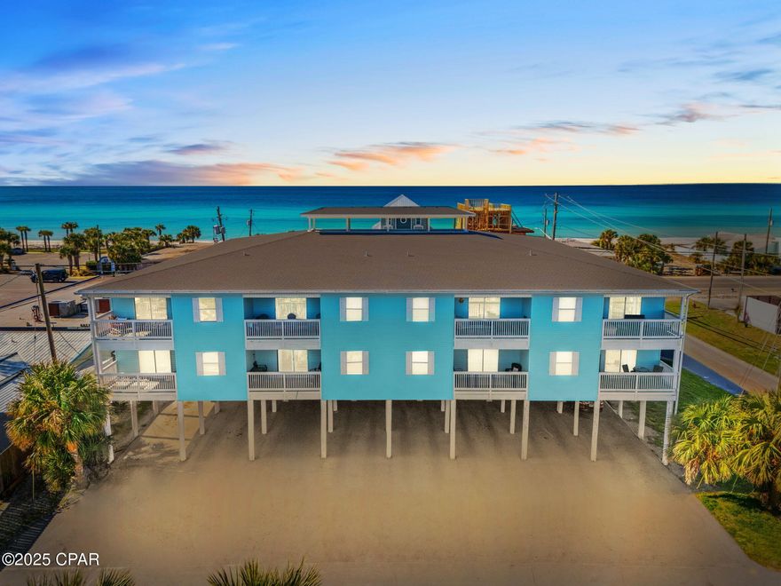 This gorgeous low density condo is located directly across the street from the Gulf of Mexico and white sandy beaches. This unit comes fully furnished and ready to rent!! Featuring two-bedroom, two-baths, tile flooring throughout and a balcony. Nestled conveniently close to restaurants, this condo offers the ideal blend of serenity and entertainment. The HOA fee includes water, cable and trash. Schedule your. private showing today!