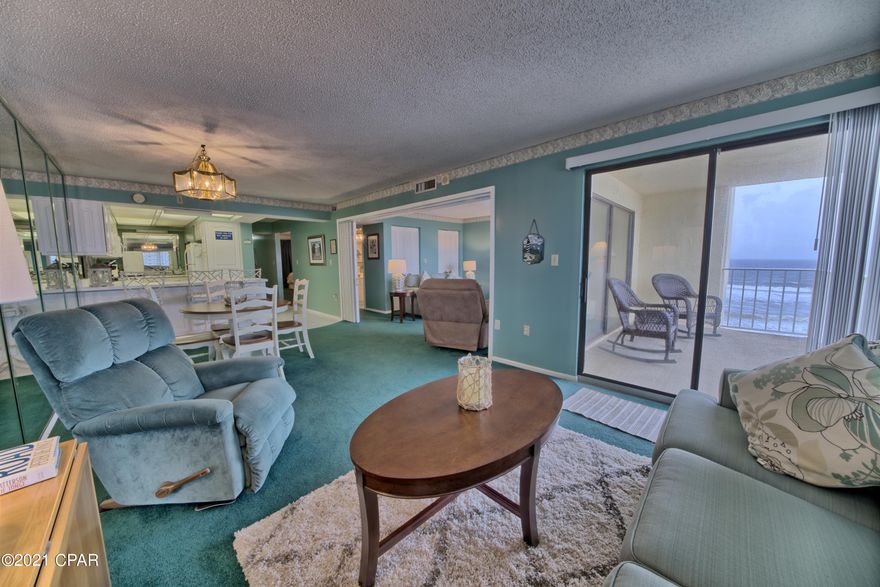 This unit is on the much desired 8th floor and has been expertly decorated and has several upgrades. The views from this unit are breath taking from the beautiful gulf from views to the views of the lagoon as you walk out the front door.This unit has not been rented since 2002 and is in excellent shape. The complex is located on Thomas Drive (a four land street that has just been resurfaced). You are near great restaurants, entertainment, the new sports complex and St Andrews State Park. All information is believed to be correct but should be verified by the Buyer.