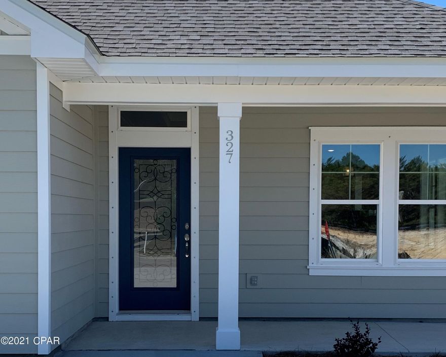 Looking for the perfect beach home?  Welcome to 327 Memory Lane!  Highly desirable West End beach home just steps from the beautiful Gulf Coast. 5 minutes to 30A and Pier Park.  3 bedroom/2 bath home built in 2020 is located at the end of Memory Lane.... no beach traffic.  Plantation shutters in every room.  Additional golf cart garage/shed in the fenced in backyard.  Upgraded lighting, 9' tray ceilings, luxury plank flooring offer a beautiful, easy to clean beach lifestyle.  Real wood, shaker style cabinets with soft-close drawers, granite countertops, tumbled marble kitchen backsplash, stainless steel appliances, custom trim and irrigation system make this a must-have for your beach home destination or rental! Owner/Listing Agent is a Licensed Florida Real Estate Agent.