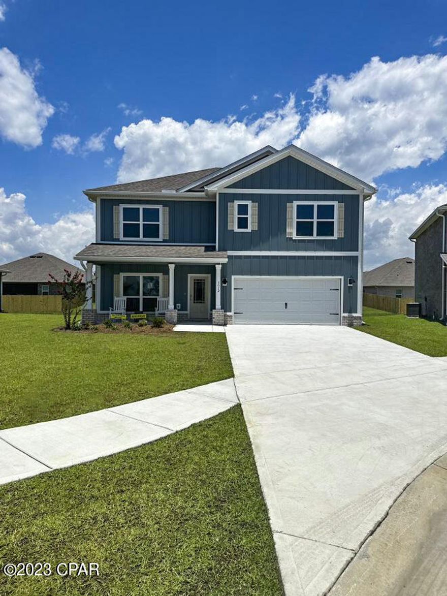 The Carol is an exceptional 5 bedroom, 3 bath home. As you enter this home, you will find an office to the right and garage to the left. Continuing down the entry way of the home, the kitchen will be directly to the right at the end of the entry way. The family room is open and spacious connected with the dining area leading to the back porch. Bedroom 2 is situated to the left right off the family room along with a bathroom situated across from the room. Upstairs you'll find a spacious bonus room, with bedroom 4 and 5 connected to it. Bath 3 down the hall to the right, also leads to bedroom 3. Upstairs you also have bedroom 1 with double vanity, walk in closet, and separate Garden tub and shower. This home comes standard with a Smart Home Technology package which includes a KwikSet keyless entry, Skybell doorbell, automated front porch lighting, an Echo Dot device, and Quolsys touch panel which can be integrated to control your lighting, thermostat, front door and so much more.

This home is being constructed with the Zip Sheathing system, providing greater protection than a traditional housewrap from damages due to wind, rain, and extreme weather. A builder 10-year structural warranty is also included.

Pictures may be of similar, but not necessarily of subject property, including exterior and interior colors.