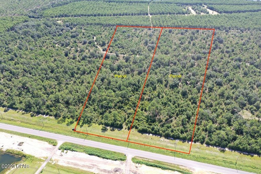 Great, fully wooded, High and Dry 9.5 acre parcel on Hwy 77. Just 3.5 miles from Hwy 20. Large oaks with scattered long leaf pine. Lots of deed and Turkey. Would make a really nice homesite, hunting property, or farm.