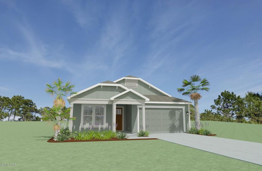 This home features the Mackerel floor plan with elevations Coastal, Craftsman, Classical. 

 1592 sq ft with 3 Bed, 2 Baths, and a 2-Car Garage.