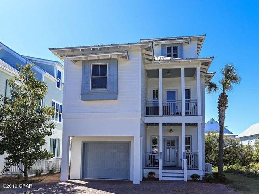 Gorgeous recently renovated beach house located within walking distance to beach access, community pool and downtown Rosemary.  Decks have spectacular gulf views perfect for evening sunsets. 1st floor includes ship lap walls, sliding barn doors, multiple built-in bunk areas, and 1 master suite and 1 additional bedroom. 2nd floor has open floor plan concept family room, dining room and a very sleek and stylish gourmet kitchen complete with granite counter tops and high-end cabinetry. 2nd floor also includes over-sized master bedroom with luxurious bath with soaker tub and separate shower. Top floor boasts incredible views of the gorgeous emerald coast, a wet bar and amazing loft type seating area. The best craftsmanship in Inlet Beach by Far - A MUST SEE!