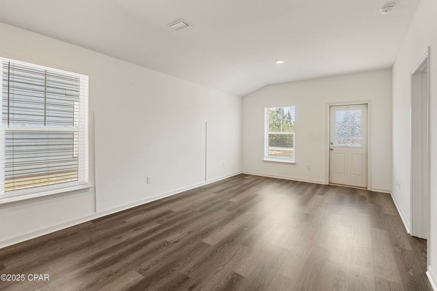 Callaway Move-in-Ready Home located in Sunrise at East Bay Community: Beautiful 2-Bed 2-Bath Built in 2020 with Luxury Vinyl Plank Flooring throughout, Walk-in-Shower (MBath) with XL Walk-in-Closet (MBR), Shower/Tub combo (Guest bath), Granite Counters, Backlighted Mirror (Mbath), and includes all the Modern Stainless-Steel Kitchen Appliances including matching stainless-steel fridge. Home includes a separate laundry/utility room, Hardi Board Siding (Extra strong long-lasting siding) and located in a limited traffic area with underground utilities, sidewalks, and a community owned private Fishing Pier with Boat House while being minutes from grocery, boutique, public park, veterinarian, and local hospitals. Oh, the beach isn't far away either.  Come see this home today and decide for yourself.  All info is approx., buyer to verify all info deemed important. This home qualifies for Zero Down Payment for qualified buyers *(USDA loan or SHIP Program) and/or Florida First time homebuyer assistance of up to $75K provided by Rehouse Bay (income limits apply to all assistance programs). The seller is also offering concessions up to $10,000 which could be applied to lower the purchase price, pay your closing costs or buy down the interest rates.  If you find a more affordable home in this condition, buy it. Call me today to see this home.