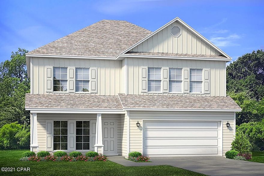 Welcome to Emerald Cove! The two-Story Azalea floor plan is a spacious 4 bedroom, 3 ½ bath, 2 car garage home that features a large game room on the 2nd floor. This home has plank vinyl flooring on the 1st floor of the home, common areas, baths and laundry room. The kitchen has painted cabinetry, a large breakfast bar and granite counter tops. Stainless steel Whirlpool appliances include a smooth top stove, dishwasher and microwave. Bedroom 1 is located on the first floor with a walk-in closet and 5ft walk-in shower in the bath. A full irrigation system and a beautiful glass front door is also included as well as a standard smart home package with Kwikset Keyless entry, an Echo Dot device, QOLSYS IQ touch panel, and a Skybell doorbell. Pictures may be of similar, but not necessarily of subject property, including exterior and interior colors.

This home is being constructed with the Zip Sheathing system, providing greater protection than a traditional housewrap from damages due to wind, rain, and extreme weather.