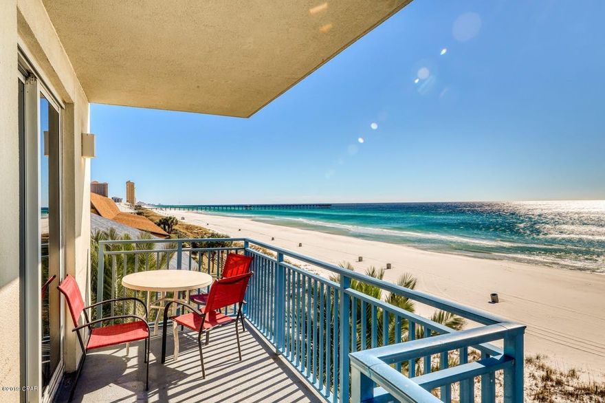 CURRENTLY UNDER CONTRACT, SELLER ACCEPTING BACKUP OFFERS

Proximity to this resorts Parking creates a huge advantage compared to others.  This large 3/3 CORNER unit offers the best views along the coast. Easy access to all of the areas major attractions.  You'll be within walking  distance  to Pier Park's famous shops, restaurants, cinemas, outdoor sports and concert venues. Your kids will also delight in visits to Gulf World, Hidden Lagoon Super Race Track and Golf, Shipwreck Island Waterpark, and Camp Helen State Park.  Beautifully appointed interior design and floor plan gives all of your guests privacy with 3 full bathrooms.  Master bedroom has direct access to the Balcony with sweeping views of the Gulf.  A balcony ''Electric Grill'