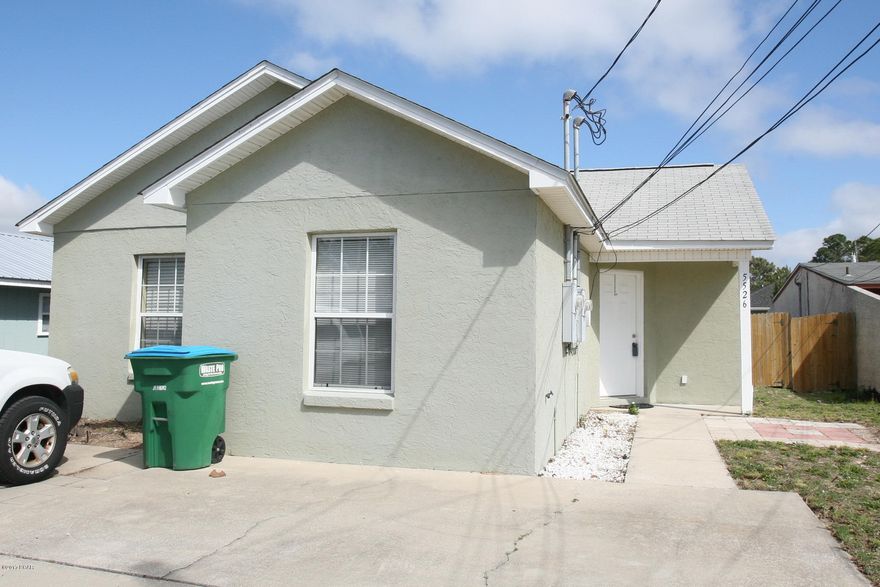 Very nice, low maintenance duplex with 2 units, each with two bedrooms and two full baths on the east end of Panama City Beach, just a few blocks from the Grand Lagoon and boat ramps and the beach on the Gulf of Mexico. (Sale includes the sale of both 5526 and 5528 Sunset Avenue.)  Market rent is $950 and $975 per unit. Each unit features a patio and a storage shed with privacy fenced back yards. Listing agent has made every effort to collect accurate listing data but buyer should double check all details important to them.