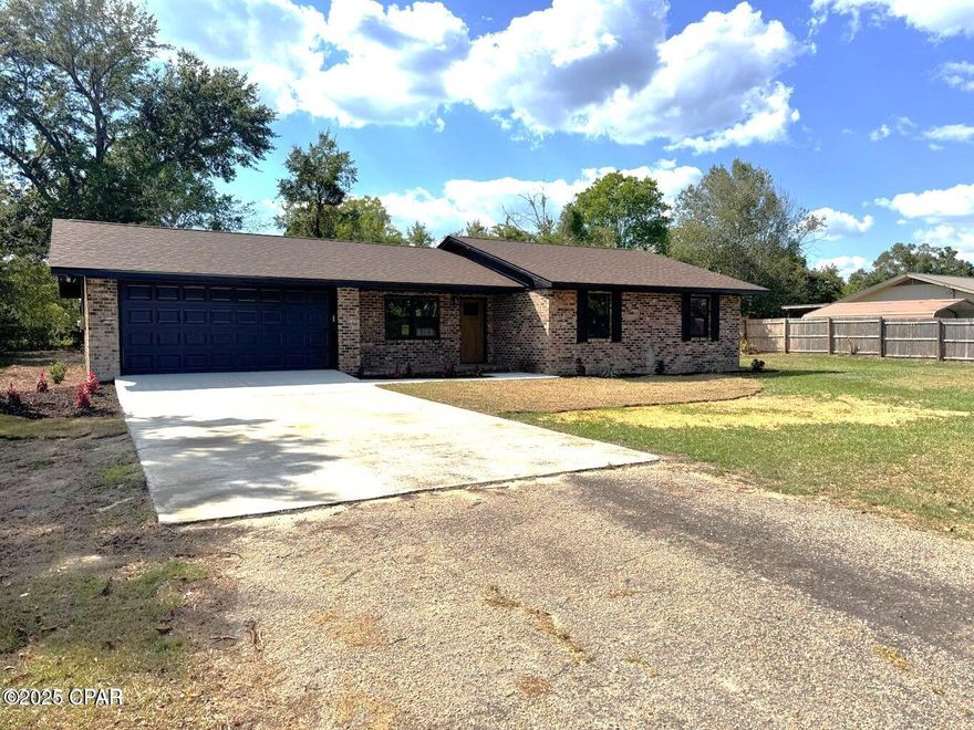 Newly Renovated 3 Bedroom, 2 Bathroom All Brick Home - Wildwood Estates, Marianna. Experience modern living in this beautifully renovated all brick home located in the desirable Wildwood Estates area of Marianna. This spacious residence features 3 bedrooms and 2 bathrooms, offering comfort and style for families or first-time homebuyers. Features completely renovated: Everything is new, from the floors and appliances to the roof.  Open Floor Plan: Enjoy a bright, airy living space perfect for entertaining and family gatherings.  Eat-In Kitchen: Modern kitchen with stainless steel appliances and ample dining space.  Large Master Bedroom: Spacious master suite for relaxation and privacy.  Generous Yard: Expansive yard with a newly poured concrete pad, ideal for a shed, storage, kids' playhouse, or other possibilities.
Prime Location: Conveniently close to downtown Marianna and Interstate 10 for easy commuting.  Great Neighborhood: Located in a friendly, established community.  Additional Benefits
Seller Assistance: Seller is offering help with closing costs.  Financing: Eligible for 100% financing, making it easier to own your dream home.  Move-In Ready: All updates completed—just bring your belongings and settle in. Don't miss this opportunity to own a stunning, move-in ready home in Wildwood Estates.  Schedule a tour today before it's gone!