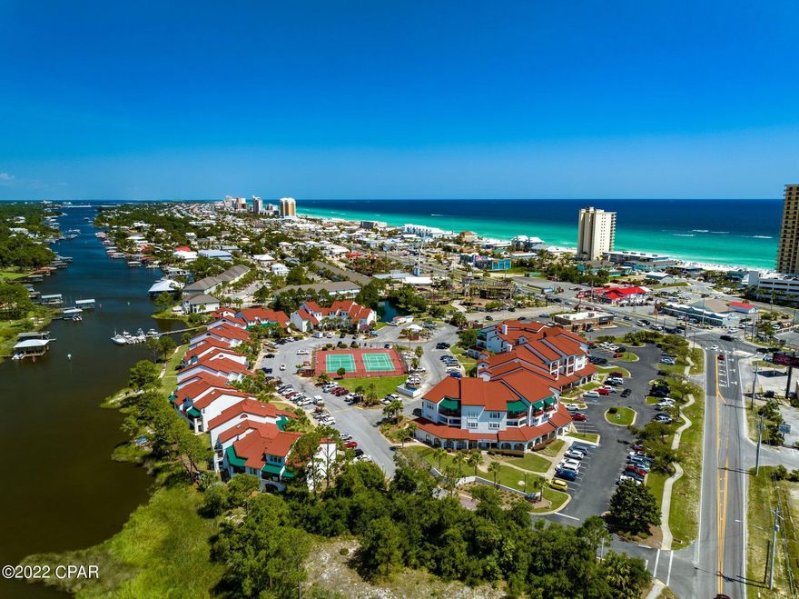 Offering views of Grand Lagoon, this two bedroom, two bathroom villa affords owners superior convenience to Panama City Beach's dining, shopping, entertainment, water sports and recreation in only minutes upon leaving your gated community. Revel in the good times then relax in your respite retreat. Villas of St. Thomas offers boating and boat storage, a lagoon-side pool, tennis, adjacent restaurants, local winery, go carts, putt-putt golf and more.