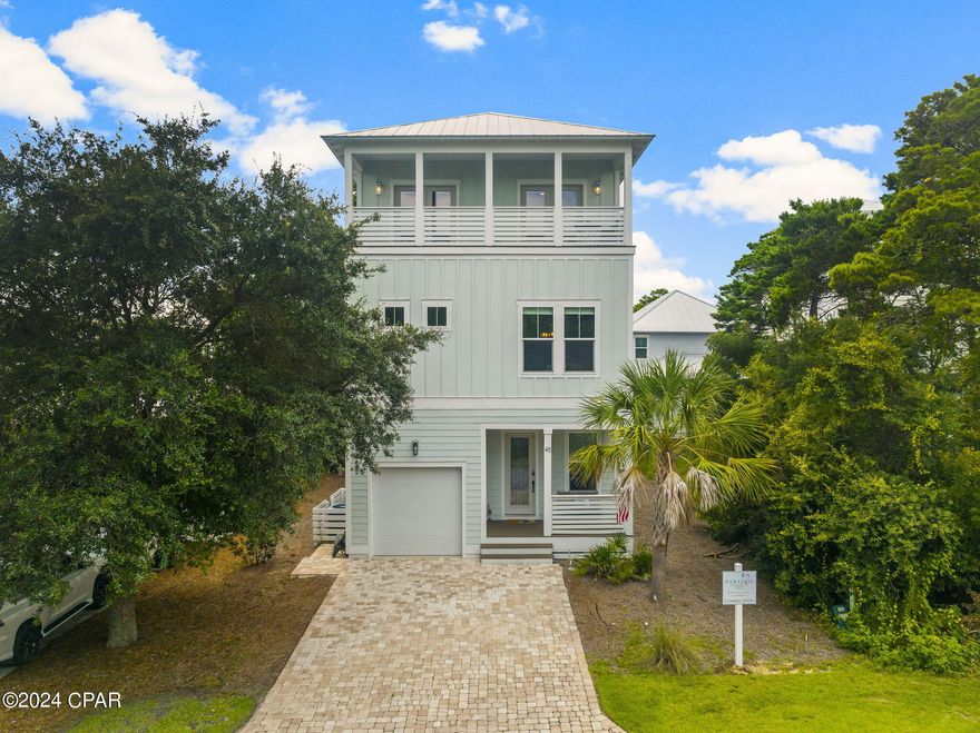 Nestled in the Prestigious Coastal Dune Community of Grand Pointe, Inlet Beach. This newer home boasts the perfect mixture of Luxury, Comfort & Space! Step inside the large foyer & continue to the master bedroom, featuring a spa like ensuite, double vanity, elegant shower, deep soaking tub & walk in closet, all conveniently located on the 1st floor. 2nd story hosts the main living area, open floor plan, kitchen w/island, gas cooktop, huge walk-in pantry, built in space for a coffee or wet bar and a tankless hot water heater. Additional Highlights include a bonus loft or den on the 3rd floor & tons of balcony space that overlook your large, newly fenced in back yard, perfect for entertaining! Walk or bike next door to 30A, Rosemary Beach, tons of shops, restaurants & bike paths. Camp Helen St Park is just across the street w/trails & multiple beach accesses. Grande Pointe amenities include a lake front heated pool, community dock and clubhouse with a full kitchen. This turn-key home is being offered fully furnished, however is also negotiable. Call your favorite Realtor to schedule a showing and start living the coastal lifestyle that you deserve.