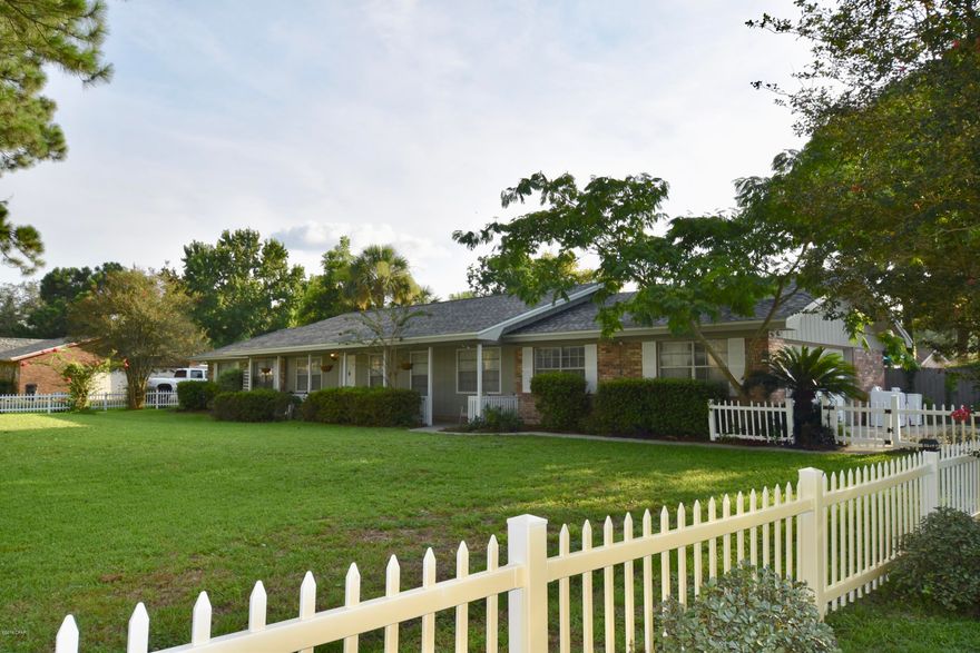 This is an absolutely beautiful ranch style home in Kings Point!  Nestled on 1/2 acre, this 4 BR, 2 BA home features 1,967 sqft of living space.  The spacious living room features a custom brick fireplace, built-in cabinets, and mantel.  The kitchen includes less than 2 year old appliances and ample storage. The  laundry room conveniently leads to back yard. This home has a large, bright dining room and nice size bedrooms. 

Enjoy the peace and serenity of your front yard, while relaxing on your elongated porch.  Front yard features beautiful, mature trees, and a white vinyl fence on a quiet street. Your back yard is truly an oasis; enjoy warm summer days in the back yard that is highlighted by a screened patio and large pool, surrounded by plam trees. Enjoy your family's privacy and safety by the 6' wooden fence. Backyard fence includes a large vehicle gate with an area to park and store your RV or Boat. Did I mention the roof is only 2 years old?

This home with its charming accents and updates, pool, and huge yard are perfect for summer fun, storage, living, and so much more.  Come visit today; you be the judge!  Measurements/sizes are approx.; buyer to verify if important.