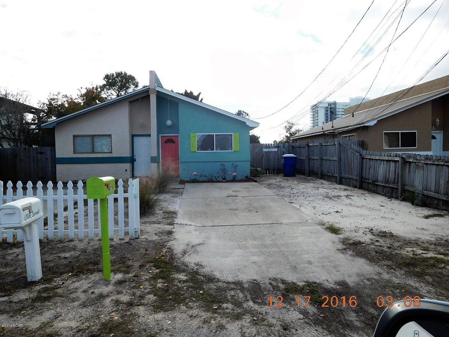 This is a newly renovated 1 bedroom 1 bath, Sellers have freshly painted the interior and exterior, newer laminate wood floors except in and bath which is tiled. Kitchen has new cabinets and counter tops as well as new smooth top stove, micro hood and dishwasher. Water heater is 2 years old. Bathroom has new fixtures, vanity, toilet and bath tub. All new doors throughout. Nice size fenced back yard with open patio just off the bedroom. Very neat and clean , Walk just 2 blocks to the Lagoon as well as walking distance to the Gulf. This would make a great vacation getaway or primary residence.