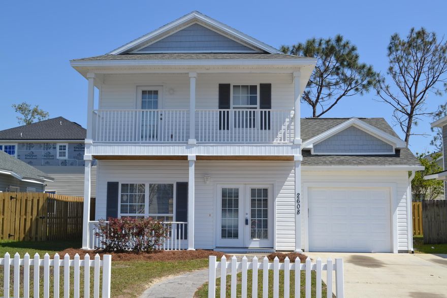 CURRENTLY UNDER CONTRACT, SELLER ACCEPTING BACKUP OFFERS.  COMPLETELY RENOVATED contemporary 2-story home, located in the Coastal-Victorian community of Avondale Estates.  When you hear move-in ready, that defines this home.  NEW ROOF, new wood flooring throughout, new plush carpet w/pet guard in the bedrooms, new painting throughout, all new stainless-steel appliances including a new garbage disposal, and so much more.  The one car garage has also been sectioned off to create a finished BONUS room that is heated and cooled and could be used as an office or 4th bedroom.  The remainder of the garage has been left in place for additional storage.  The upstairs features a master bedroom with its own private bath, walk-in closet, and access to the 4.5x22 balcony.  There are two other bedrooms, as well as a full bath upstairs.  The downstairs features an open floor plan with a large living room, breakfast room overlooking the brick paver patio through French doors, and the kitchen features new appliances, breakfast nook, and is open to the breakfast area.  There is also a half bath, laundry room, and the bonus room.  This owner has taken pride in ownership to get this property in perfect condition for the listing.  Avondale Estates is a wonderful community with walking trails and centrally located to shopping, local restaurants, area attractions, and 20 minutes from Tyndall Air Force Base, and 35 minutes to the beautiful emerald green water and white sandy beaches of Panama City Beach!  Additional Features include: easy maintenance vinyl siding, gutters, new lighting, over-sized parking pad, water heater is only 3 years old, Refrigerator in garage stays, sprinkler system on a separate meter, inside storage closet, and this home is in a rural housing designated area with 100% financing.  If this sounds like the property you have been waiting for contact your realtor today for a private showing. At this price, for a newly renovated home, it will not last long! LOOK UNDER THE PICTURE SECTION FOR A VIDEO WALK THROUGH.  If you are looking for a home with a full garage and no bonus room, good news is you could remove the wall easily and the garage is back to a full size.  Age, Sq.Ft., Room Dimensions, lot information, Schools, or any important information to the buyer must be verified via personal or professional inspection or appraisal.