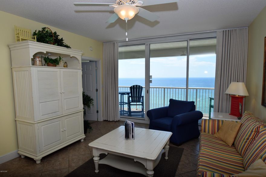 This is your chance to own a well maintained 2 bedroom 2 bath condo with a GULF FRONT MASTER BEDROOM. Set back and enjoy the  Gulf views from the kitchen, living room and master bedroom with this unbelievable floor plan. This beautifully

furnished condo sleeps 6 comfortably and is being sold fully furnished and rental ready. Majestic offers a Tiki bar , 3 outdoor pools, one partially covered, 2 heated indoor pools, ice cream shop, convenience store that sells Starbucks

products, movie rentals, movie theater, state of the art fitness center that offers locker rooms with wet and dry saunas, covered parking ,and 24 hour

security. Conveniently located close to restaurants and shopping